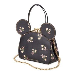 Minnie Mouse Floral Kisslock Leather Bag DISNEY X COACH Limited Edition **NWT**